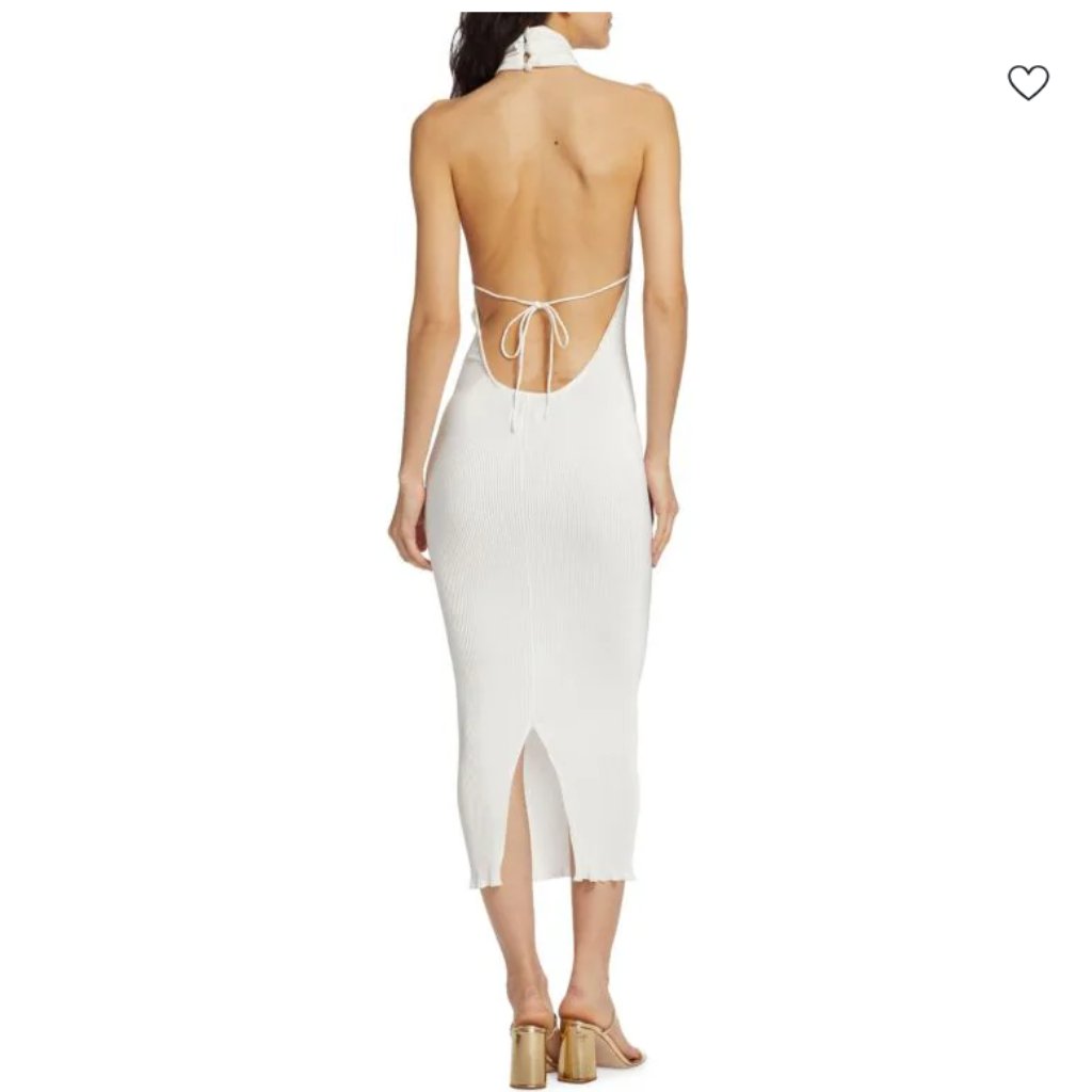 L'ide Klum Satin Midi Dress In White Nwt — image 3 of 8